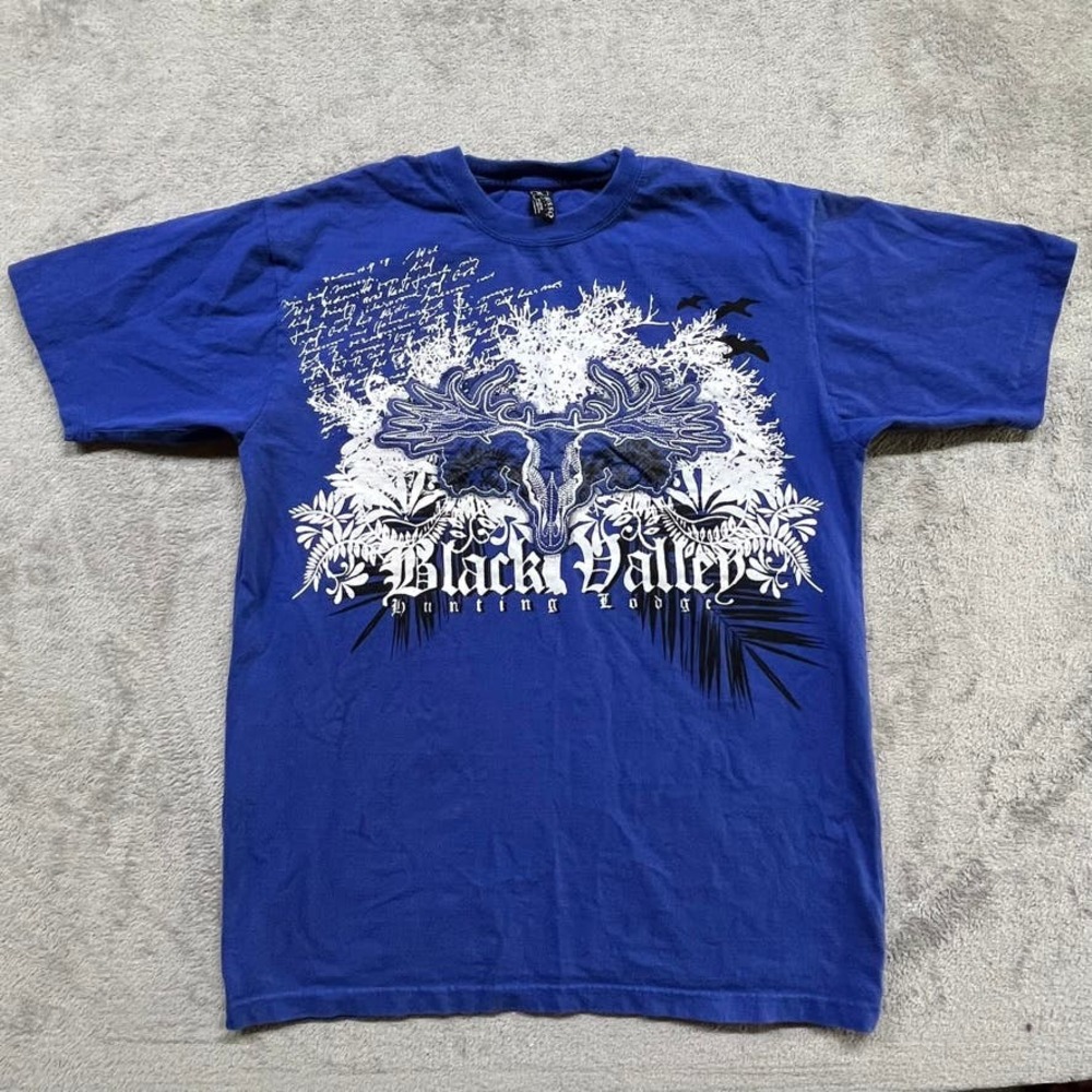 Russo Spirit Black‎ Label Adult Blue Shirt Crewneck Graphic Y2k Size Extra Large